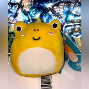 Squishmallows Leigh Yellow Frog Clip NWT 3.5”